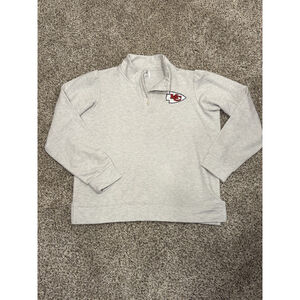 Lg NFL Womens Chiefs Pullover Sweatshirt Soft 3 Button Sleepwear B1